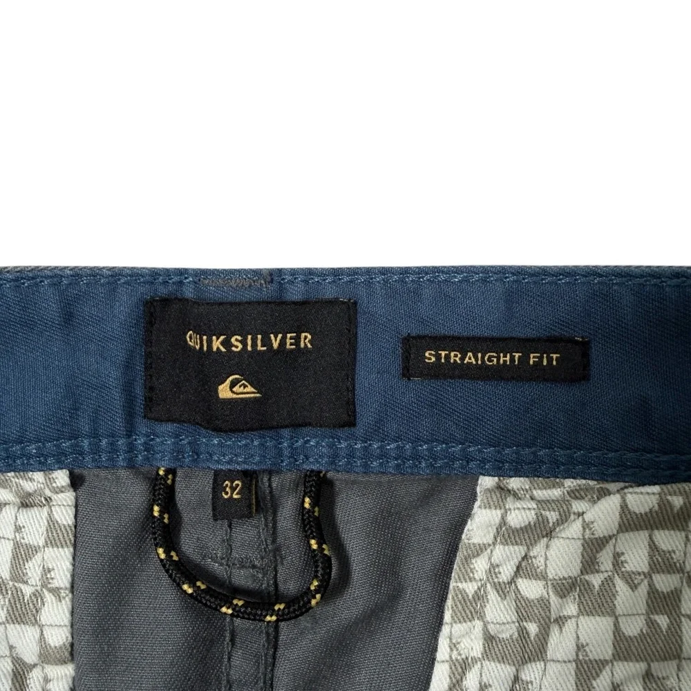 Quiksilver Everyday Chino Mens 32x32 Straight Fit Pants Gray Iron Gate Casual